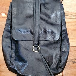 Hobo genuine leather black backpack womens